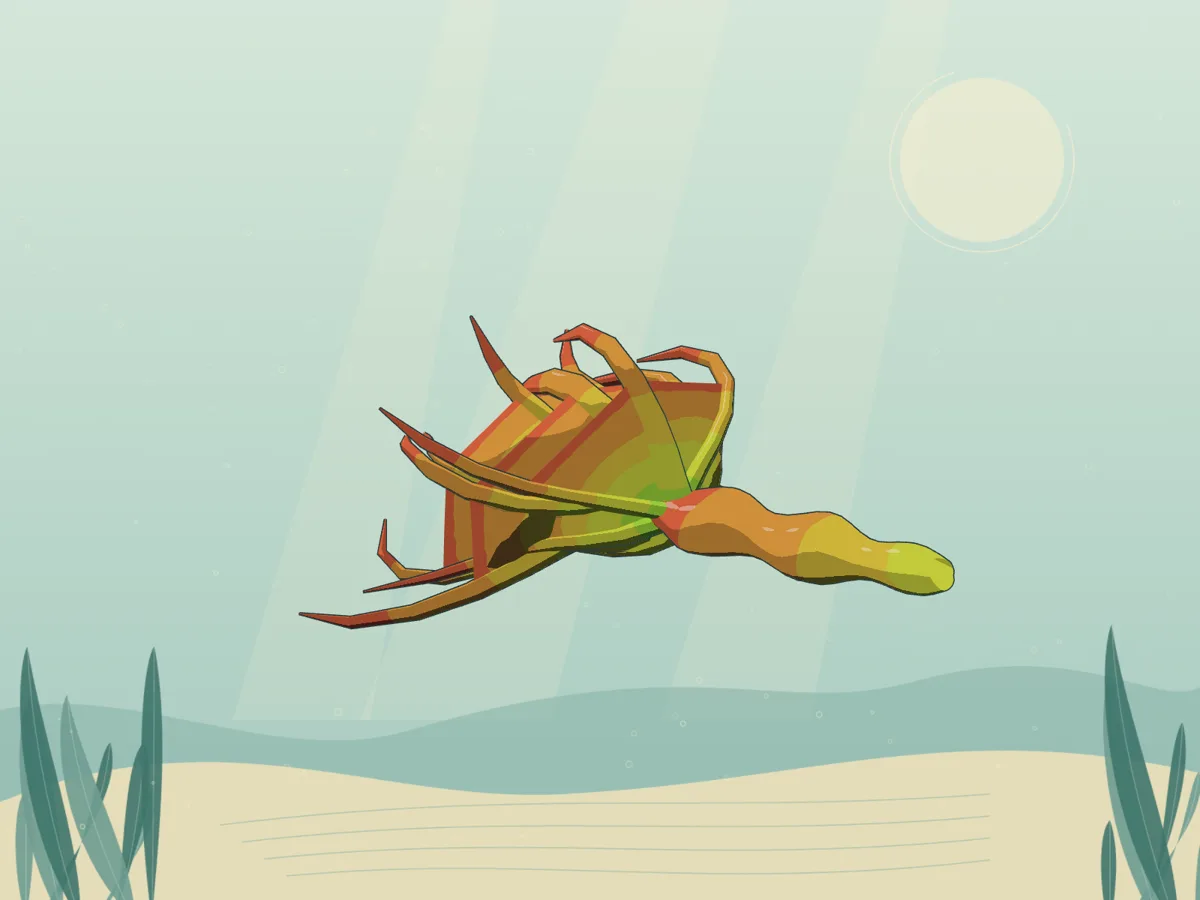 Gastroforma tenebris, a drifter, rendered in ProtoCel