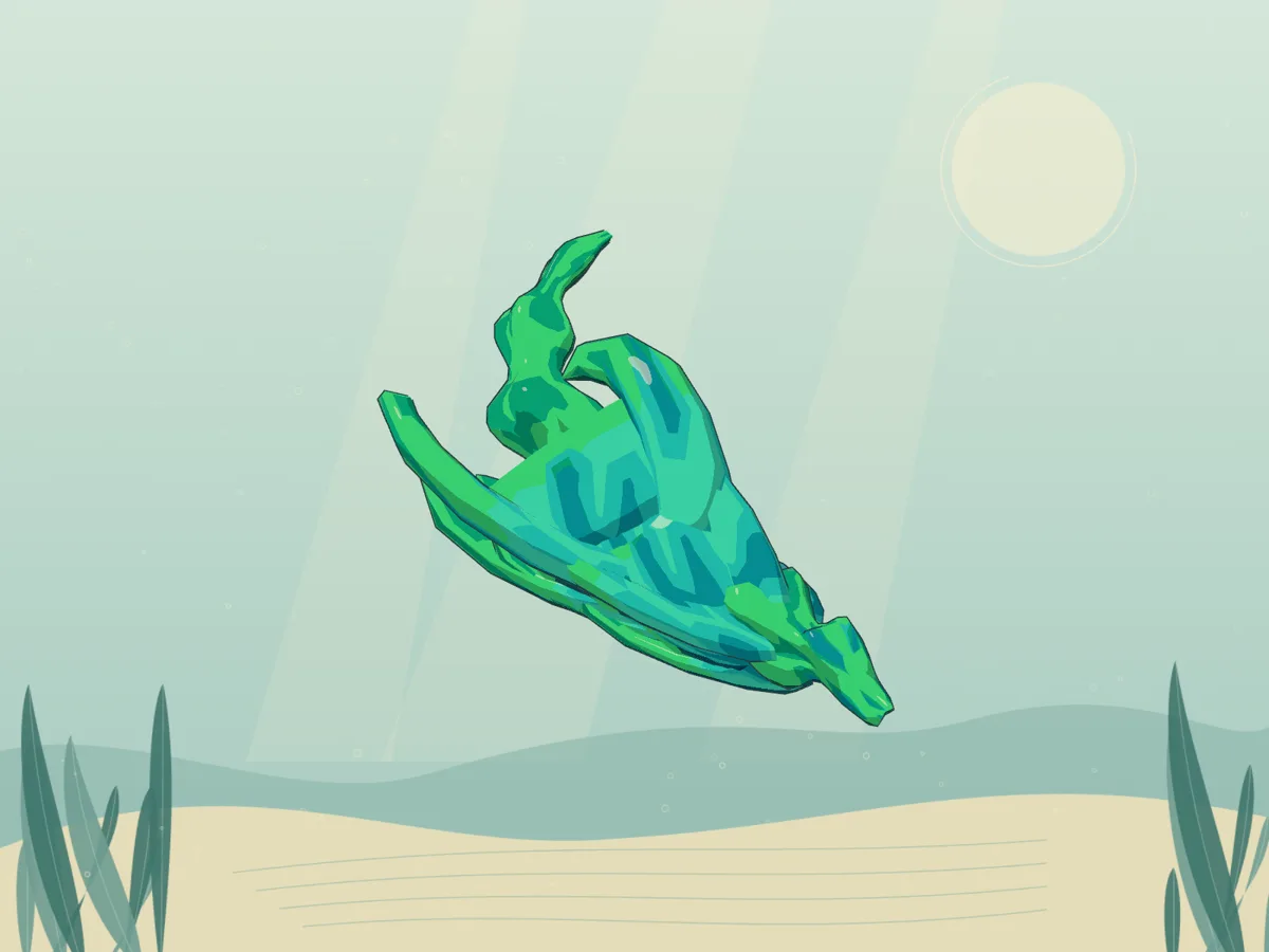 Radiolarius tenebris, a drifter, rendered in ProtoCel