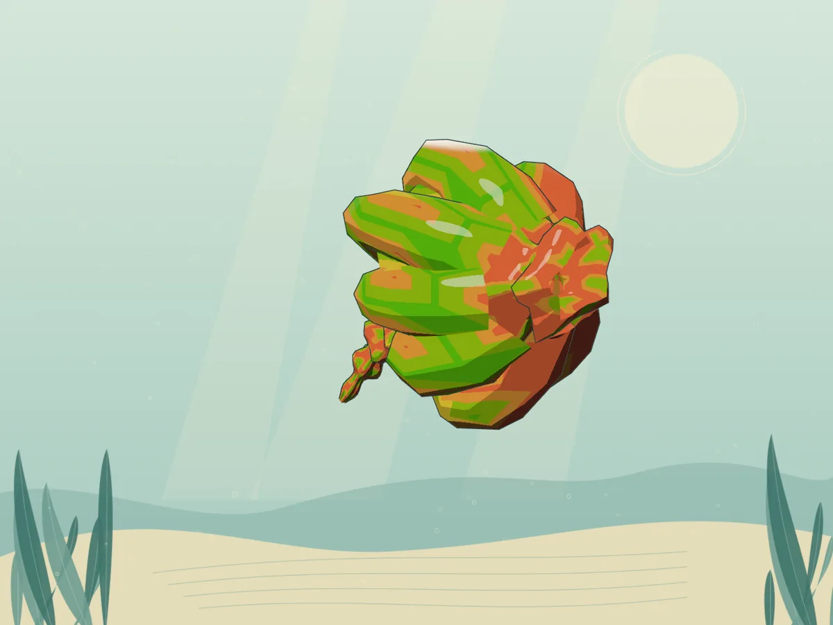 Protobyte pelagica, a drifter, rendered in ProtoCel